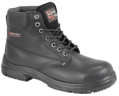 Grafters Super Wide Safety Boot Leather Black